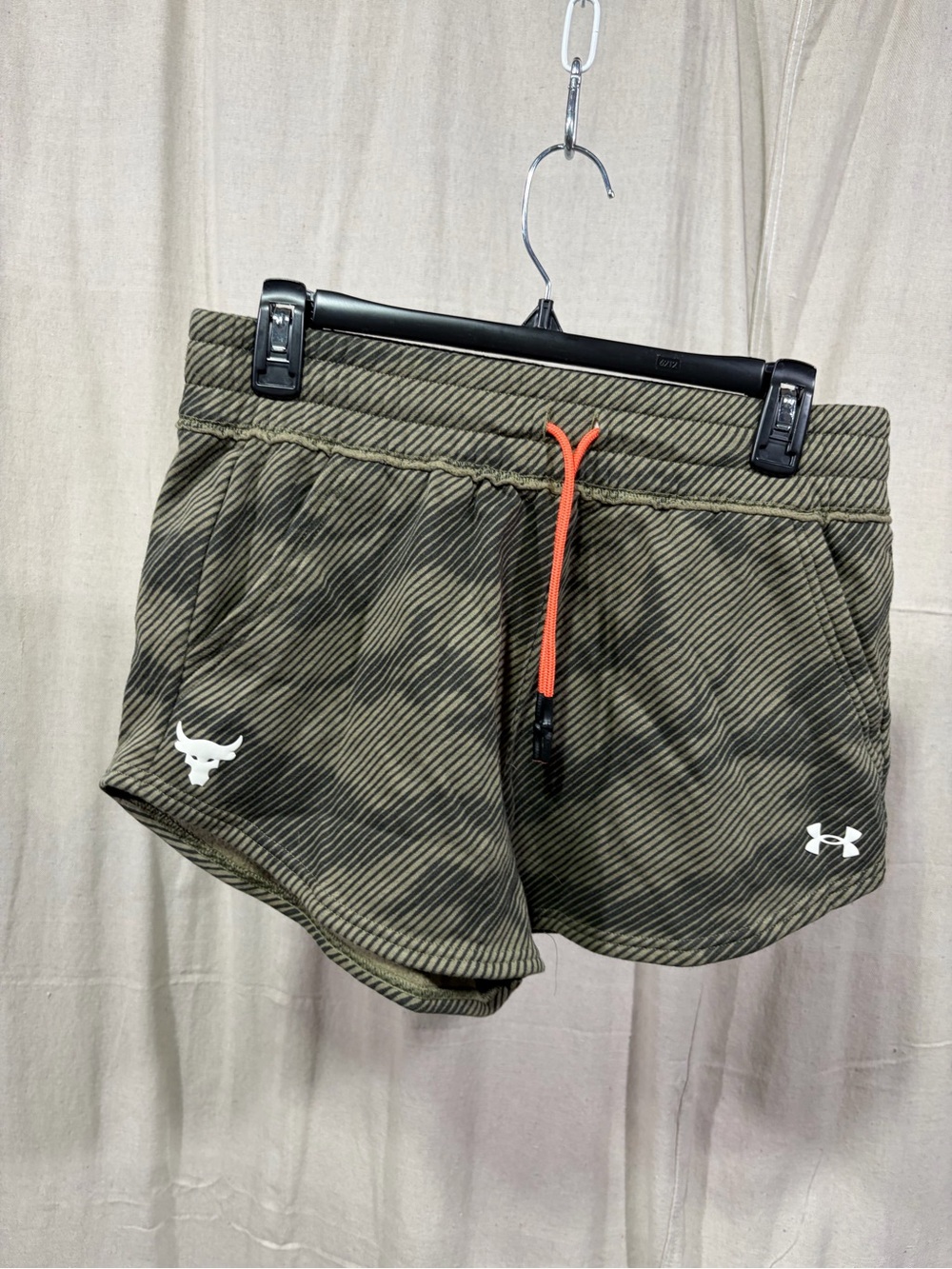 UnderArmour Project Rock Fleece Printed Green Shorts